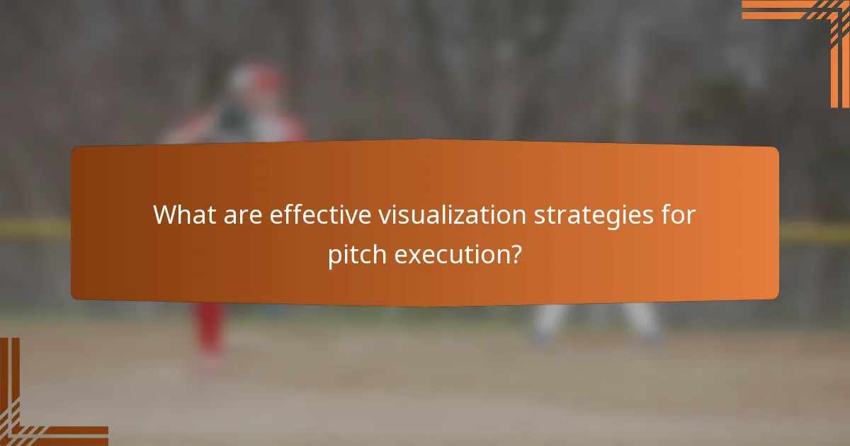 What are effective visualization strategies for pitch execution?